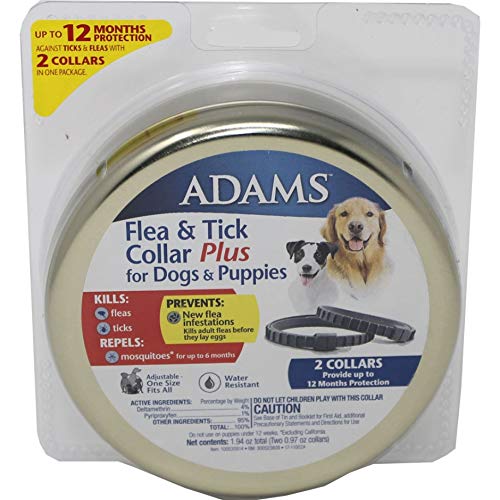 Reviews Adams Flea & Tick Collar Plus for Dogs & Puppies 2 Count Pack