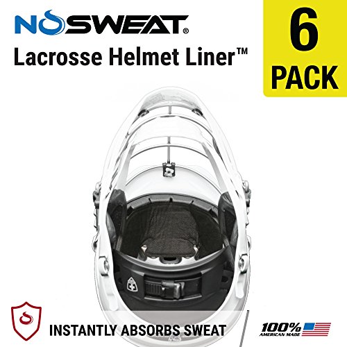 No Sweat Lacrosse Helmet Liner & Sweat Absorber (6 Pack)