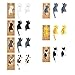 ZRSE 7 Pack Strong Cute 3D Fun Cat Refrigerator Magnets with Tail Hook, Kitchen Decor Hanger,Office Whiteboard Stickers, Fridge Calendar Key Holder Clip for Kids