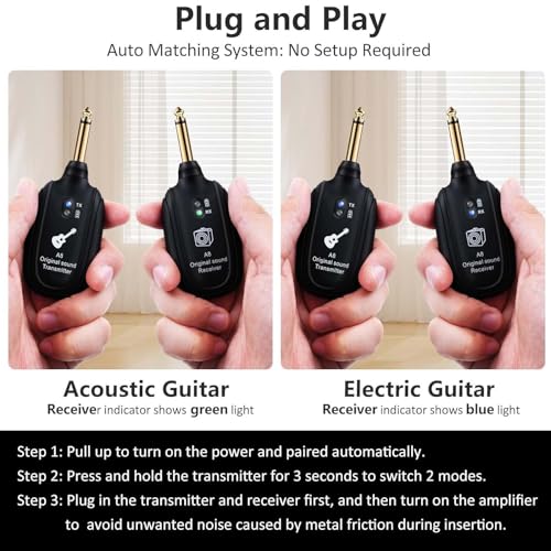 Transmissor Receptor P10 Sem Fio Para Guitarra Baixo Violão
