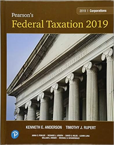 Pearson S Federal Taxation 2019 Corporations Partnerships Estates Trusts Rupert Timothy Anderson Kenh 9780134739694 Books Pearson S Federal Taxation 2019 Corporations Partnerships Estates Trusts Rupert Timothy Anderson Kenh 9780134739694 Books