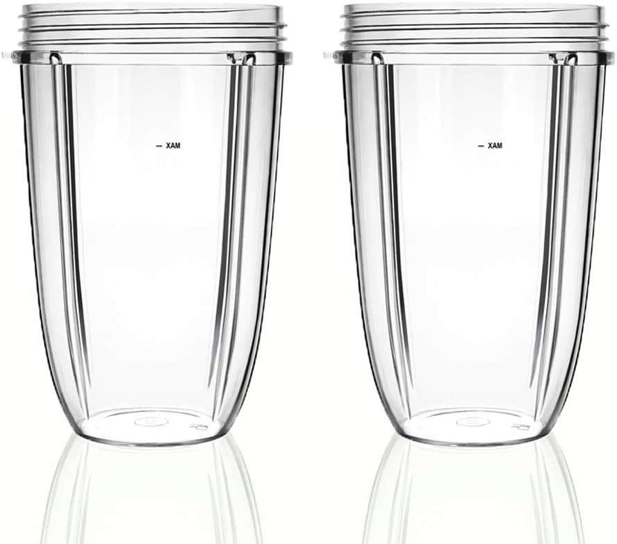 QueenTrade 2pcs 24OZ Replacement Tall Cup For Nutri bullet 600w 900w Blender Mixer Replacement Parts