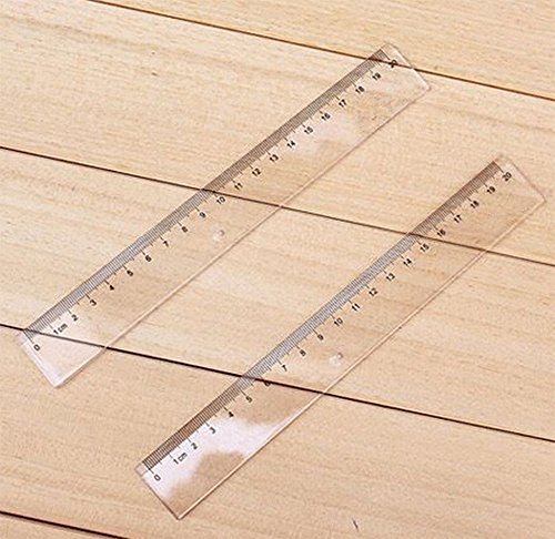 Hosaire Plastic Ruler Straight Ruler Plastic Measuring Tool 8 Inches Clear Student School Office