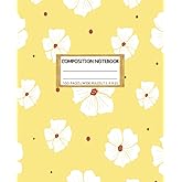 Composition Notebook: The Cottage Flower Journal| Wide Ruled| 7.5 x 9.25 inches,100 pages, Perfect for Students, Teachers, Journaling
