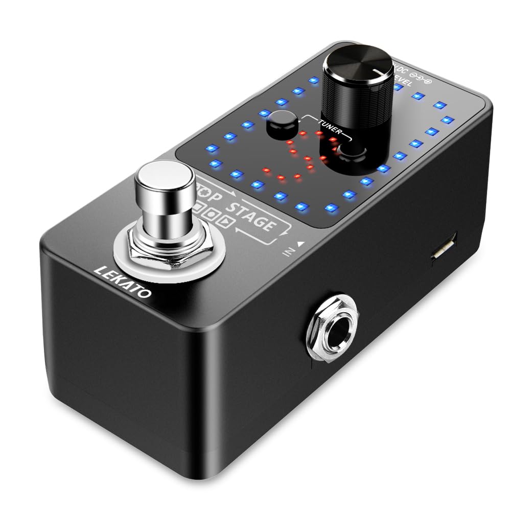 LEKATO Looper Effect Pedal - 9 Loop Pedal Tuner Function with USB Cable for Electric Guitar and Bass Guitar Loop Machine