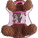Topsung Waterproof Puppy Raincoat Pink Transparent Pet Rainwear Clothes for Small Dogs/Cats, Size M