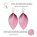 LOLIAS 6 Pairs Teardrop Leather Earrings Set for Women Leaf Dangle Drop Earring