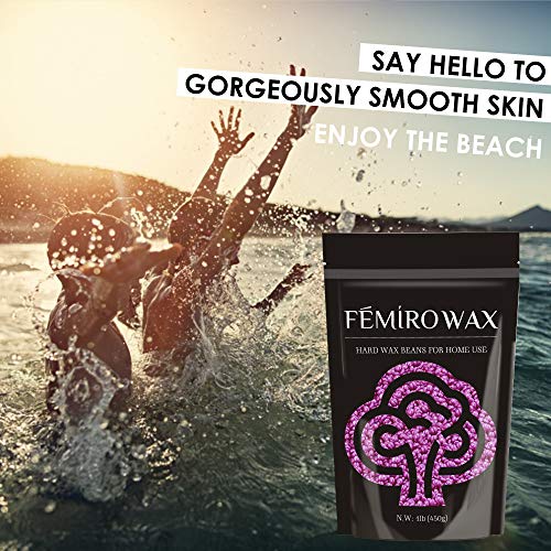 image for NaturalRays Hard Wax Beans for Painless Hair Removal, 1lb Large Refill
