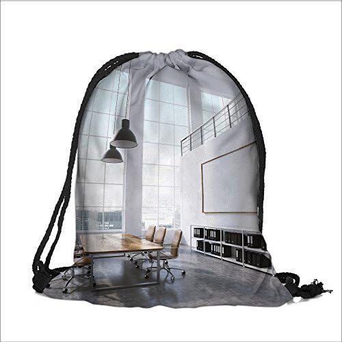 Camouflage Drawstring Bags side view of bright conference room interior with blank whiteboard and city view mock up d 3 Crafts Activity(13.7W x 17.7L INCH)