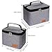 Lifewit Insulated Lunch Box Bag for Men/Women/Kids, Thermal Bento Bag for Office/School/Picnic, Grey [ Pack of 2 ]