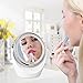 Spaire Vanity Makeup Mirror LED Light 5X/1X Magnification 360° Rotation Battery Operated Double-Sided Travel Mirror for Beauty, Travel, Skin Care