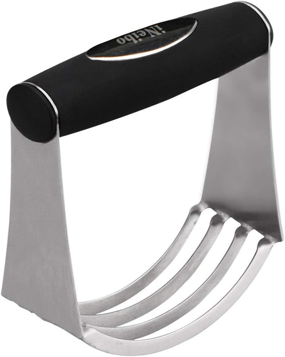 iNeibo Biscuit Cutter, Dough Blender, Pastry Scraper with Egg Separator, Heavy Duty & Durable Baking Dough Tools (Dough Blender)