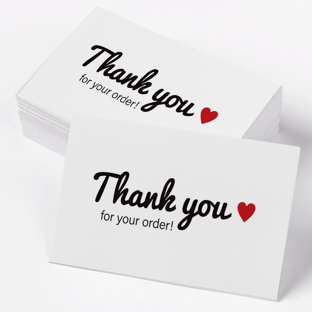 Photo 1 of Lannso Thank You Cards Small Business, 100 PCS Thank You Cards for Retail Store, 2x3.5 Inch, Recommended for Online Retailers, Small Business Owners and Local Stores (QS214)