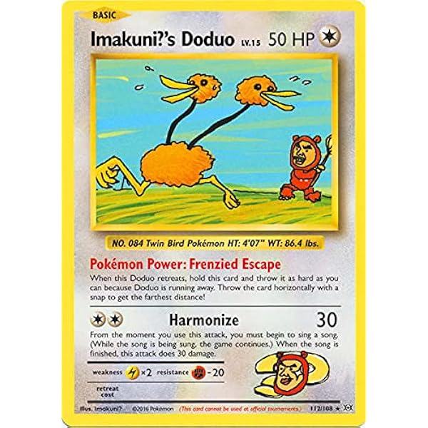Amazon Com Pokemon Imakuni 39 S Doduo 112 108 Xy Evolutions Toys Games
