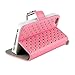 iPhone 4 Case, iPhone 4S Case, Nccypo Fashion Bling Twinkling Crystal Folio Leather Slim Protective iPhone 4 4S Shell Cover For Apple iPhone 4/4S[Metal Wrist Wallet-Pink] with Stylus, Screen Protector and Cleaning Cloth