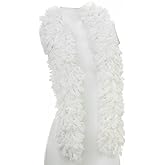 Featherless Super-Sized Faux Feather Boa (Made of Yarn) - U.S. Patent # D814,740. Cut to Length. Made in America