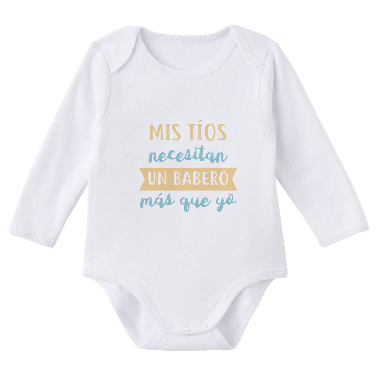 Bebe Bebe Supermolon Body Bebe Manga Larga Mis Tios Se Derriten Por Mi Blanco Algodon Para Bebe 3 6 Meses