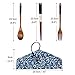Startostar 5-piece Portable Natural Wooden Tableware Set with Travel Pouch for Dining or Camping (Fork, Spoon, and Chopsticks)