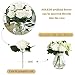 SOLEDI Silk Rose White 10 Heads Artificial Flower French Rose Fake for Bridal Bouquet Wedding Living Room Table Home Garden Decoration