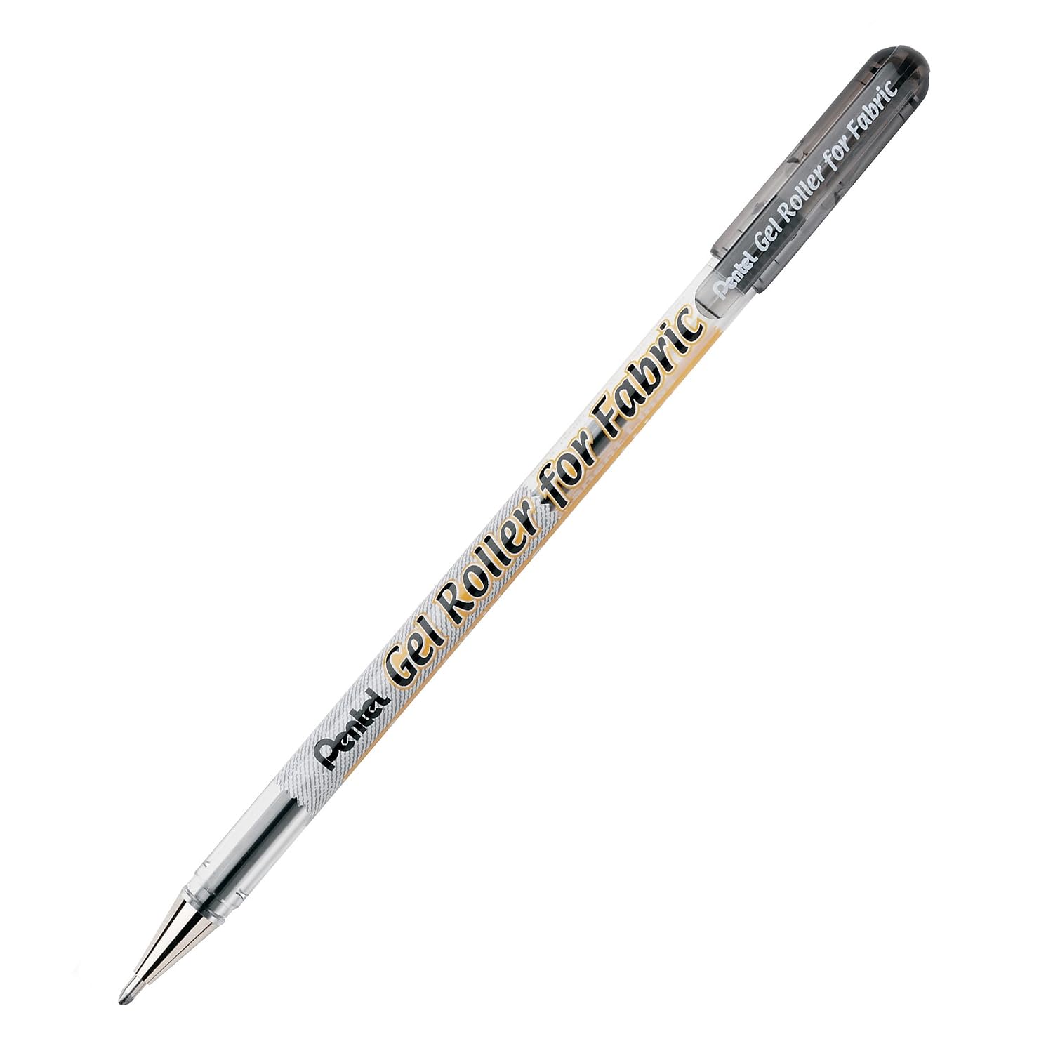 Pentel bn15 Gel Ink Roller Ball Pen for Textiles, 0.5 mm, Black.