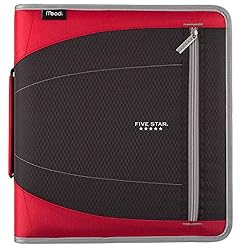 Five Star 2 Inch Zipper Binder, 3 Ring