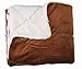 EPYA Reversible Luxury Soft Faux Fur Lambswool Cashmere Blankets Throw Brown