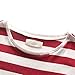 Zecmos Mens Striped T-Shirt Casual Slim Fit Striped Tees Tops Summer Red XXXL