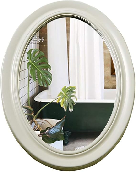 FACAIA Schminkspiegel Ovaler Badezimmerspiegel | Hängender Spiegel