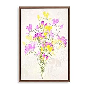 signwin Framed Canvas Wall Art Simple Colorful Flowers...