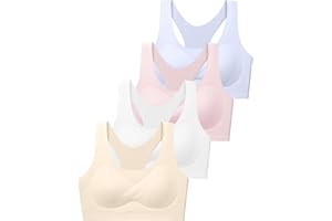 SALIA GIRL Training Girls Bras for Teens 10-16 Racerback Seamless Design with Removable Soft Padding Bras