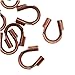 Beadaholique Wire & Thread Protectors, 019 Inch Loops, 50 Pieces, Antiqued Copper