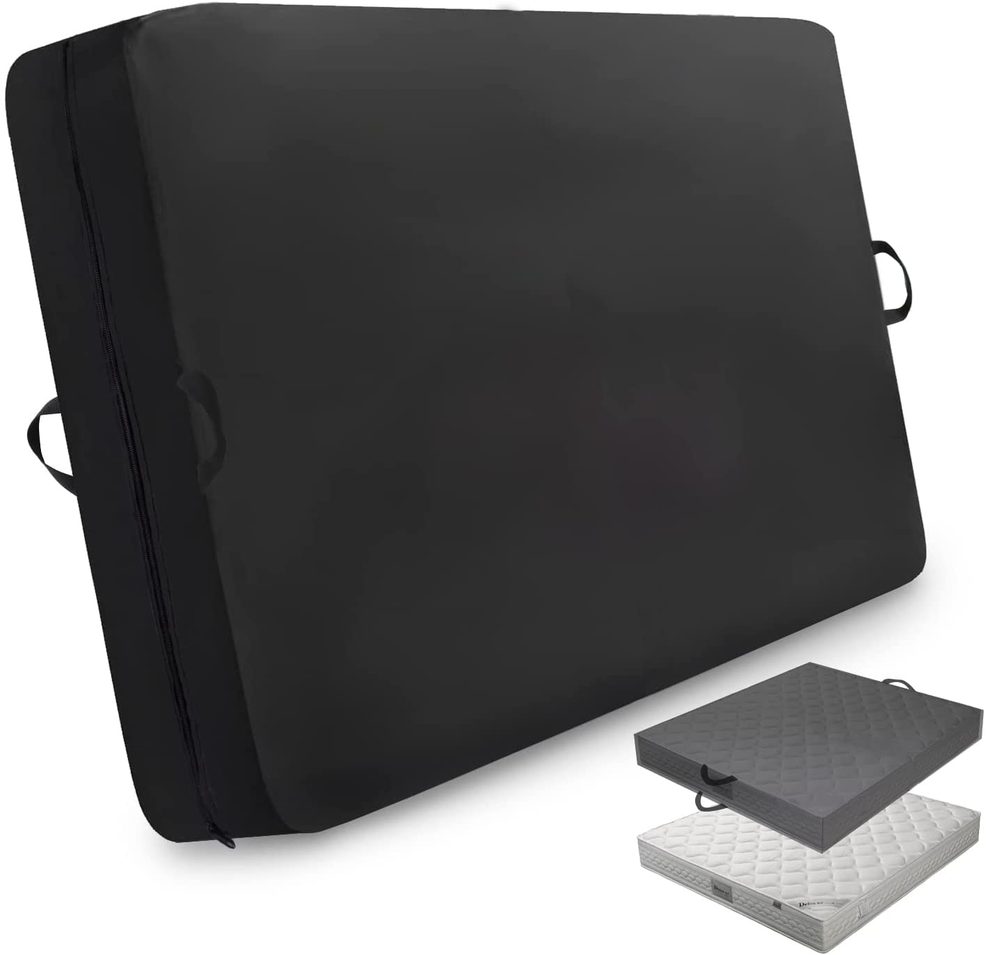 UCARE Mattress Bags Queen Size for Moving and Storage, Waterproof Heavy Duty Reusable Mattress Protector Moving Supplies,4 Durable Handles and Strong Zipper Mattress Cover Black