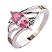 Psiroy Women's 925 Sterling Silver 1cttw Pink Topaz Filled Ring