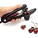 Cherry Pitter, Cherry Stoner with Food-Grade Silicone Cup, Space-Saving Lock Design and Lengthened Splatter Shield Includes S Shaped Hook