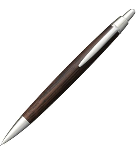 Mitsubishi Pure Malt Gel Ballpoint Pen - 0.5mm Dark Brown Wood Barrel Retractable Pen