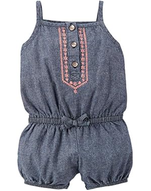 Baby Girls' Chambray Romper