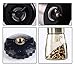 ESYLIFE Salt and Pepper Grinder Set with Matching Stand Stainless Steel Salt and Pepper Shakers with Glass Body