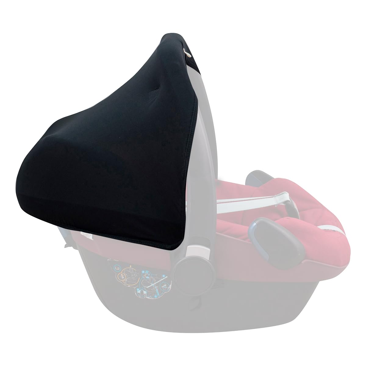 JYOKO Kids Cotton Hood Canopy for carseat Compatible with Maxi COSI Pebble Bebe Comfort (Black Series)