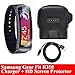 Gear Fit Charger With HD Screen Protector, [R350], AnoKe Replacement Portable Charging Docking Station Cradle Dock + Micro USB Data Charging Cable For Samsung Galaxy Fit R350 Dock+SP