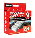 Esbit 1300-Degree Smokeless Solid Fuel Tablets for Backpacking, Camping, Emergency Prep, and Hobby, 14-gram, 12-pieces (Sports)