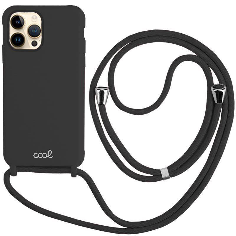 Cool Case for iPhone 14 Pro MAX Lanyard Plain Black
