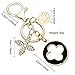 Keychains for Women, Flower Crystal Rhinestone Keychain Key Chain Sparkling Key Ring Charm Purse Pendant Handbag Bag Decoration Christmas birthday gifts