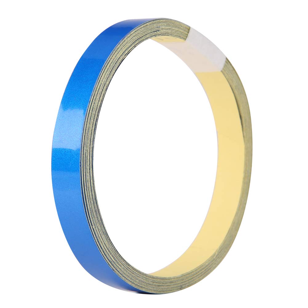Reflective Tape Safety Warning Conspicuity Tape Strip 1cm * 5m DIY Sticker for Car Motorcycle Bicycle(blue)