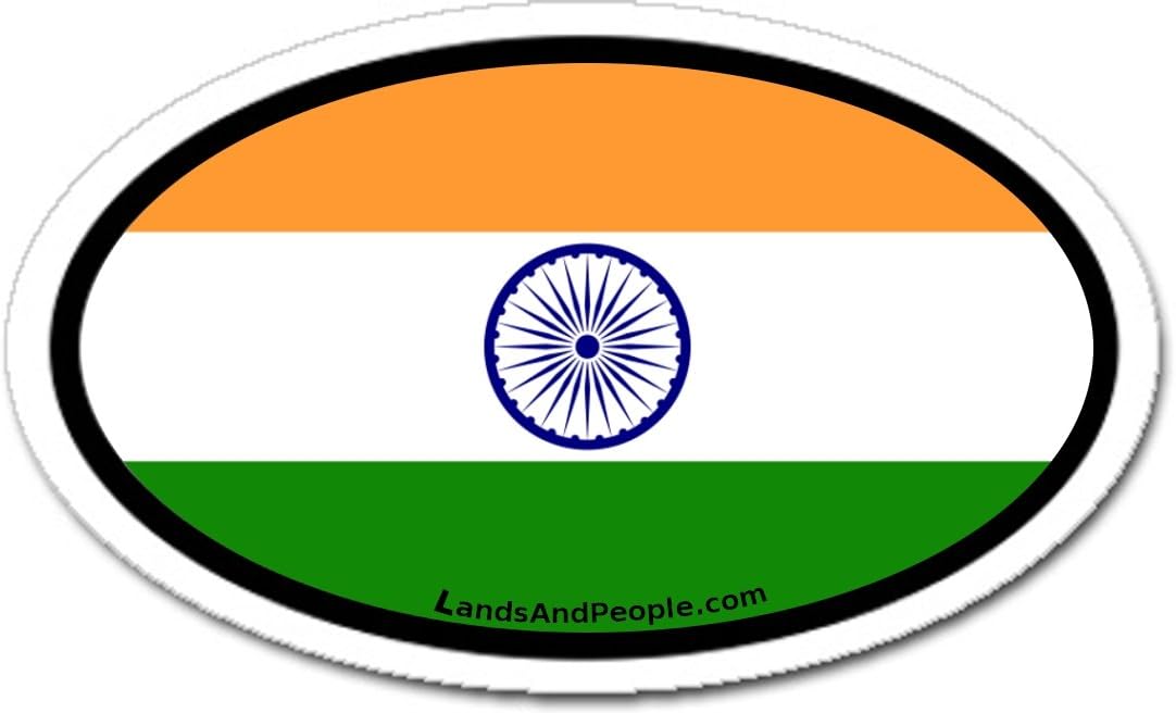 India Indian Flag Car Bumper Sticker