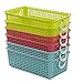 Kekow Plastic Countertop Storage Baskets Organizer, Pack of 6