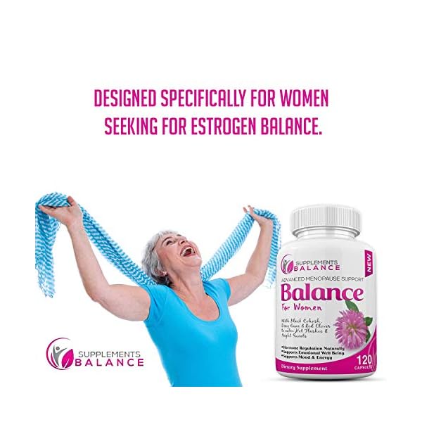 Hormone Balance & Menopause Relief for Women 120 Capsules 2 Months of Hot Flash Support for