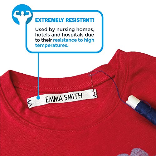 100 Personalized Labels to Mark Clothes. Sewing Tape in Clothes. Gentle with Your Kids Skin, for Children's School Uniform/Clothing Labels for Kids, Baby and Children. Send Text in Gift MESAGE - Thumbnail 4