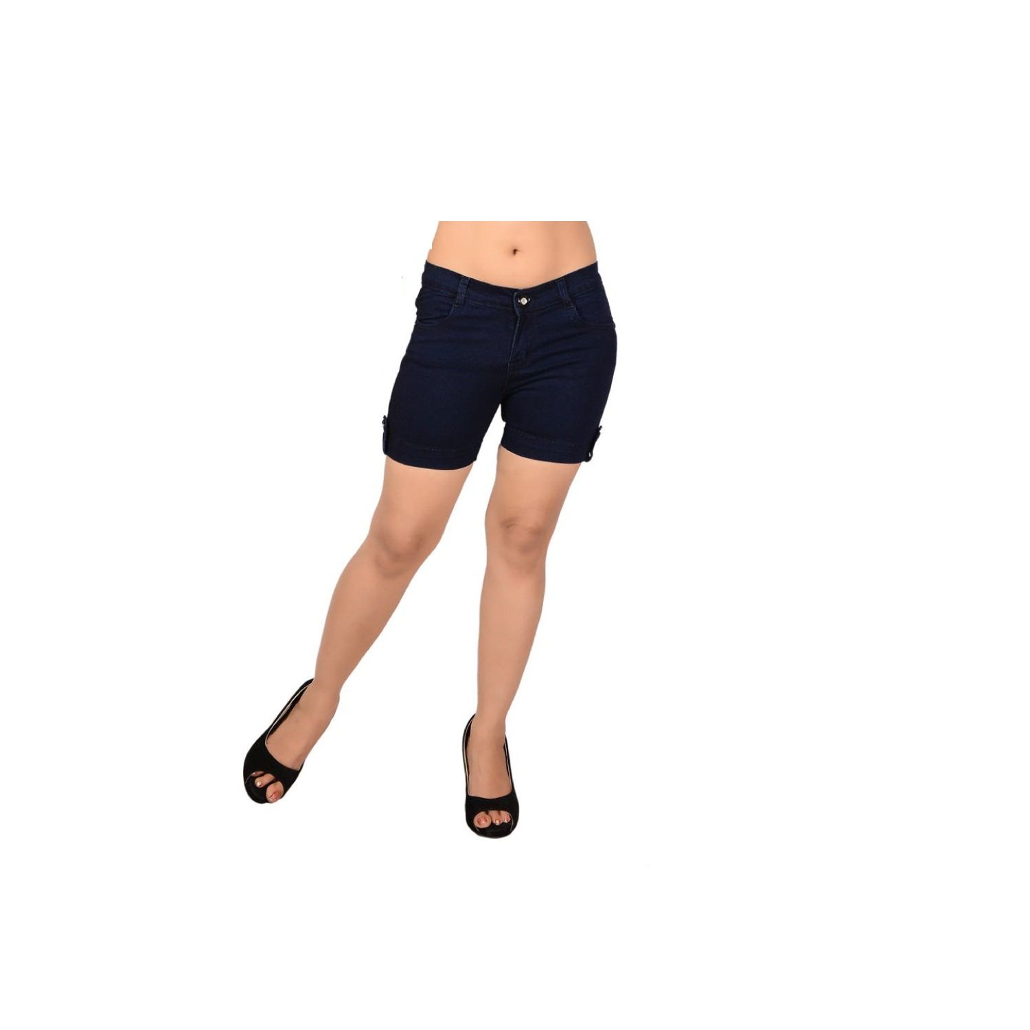 ganga basic denim shorts for women