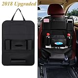 Car Seat Organizer, PU Leather Multifunctional Car Back Seat Organizer 8 Pockets Car table tablet, Bottles, Notebook,Phone, Tissue, Umbrella Holder Universal Car Organizer Backseat for SUV, Car, Truck