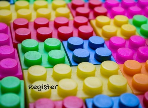 Register: Colorful Blocks | Simplistic sign in and out register book for Daycares, Childminders, Nannies, Babysitters Pre-school & more Logbook, ... 8.5